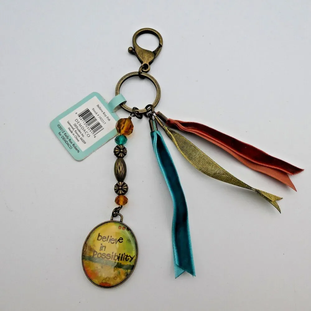 Kelly Rae Roberts / DEMDACO Key Fob Tassel NWT Believe in Possibility